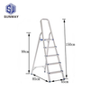 aluminum folding ladder 5 Tread multifunction DIY step ladder 150KG 