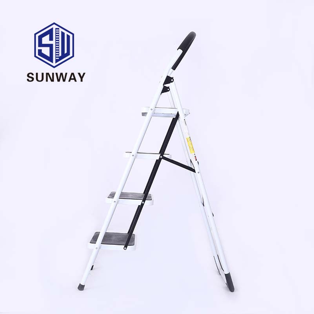 folding 4 step steel step stool ladder