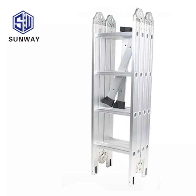 Super aluminium step ladder with work platform