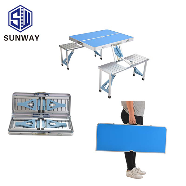 Aluminum portable outdoor folding table camping table