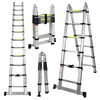 Aluminum telescopic ladder herringbone ladder thickened folding ladder multifunctional lifting engineering stairs