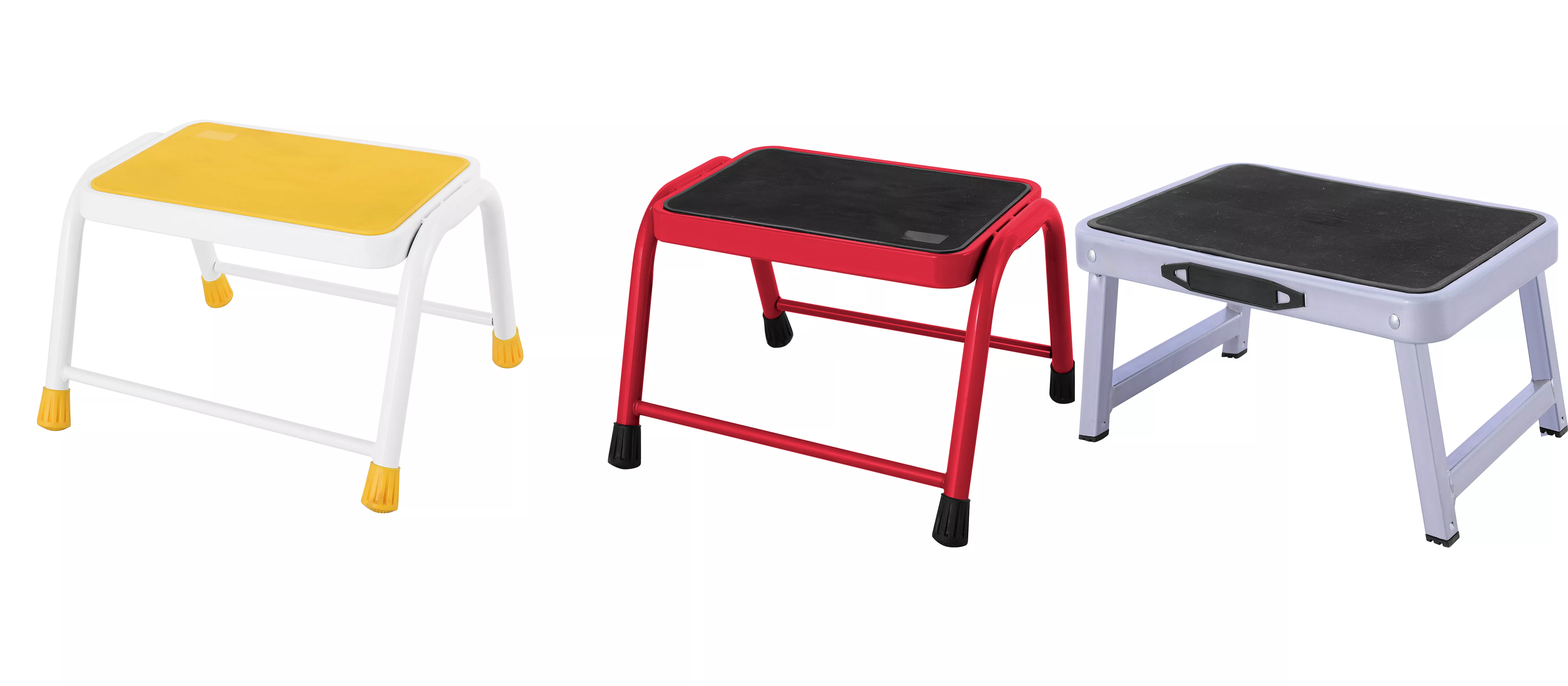 Home portable step stool foldable metal stool step thickened indoor larger step stool
