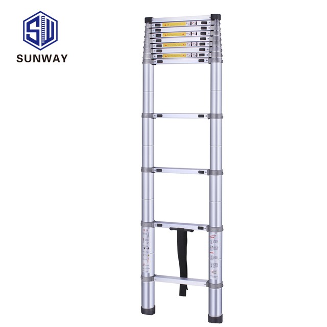 aluminum telescopic ladder with multiple use of 2.0m/2.3m/2.6m/3.2m/3.8m/4.1m/4.4m