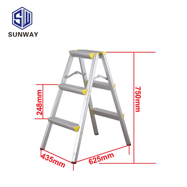 3 step folding ladder stool platform home kitchen tool multi-use step ladder