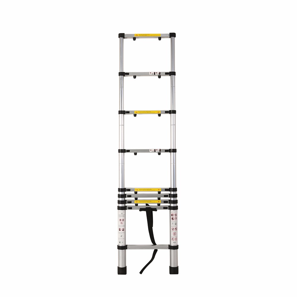 2.6m aluminum telescopic ladder with finger gap (2)