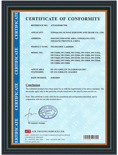 EN131-Certificate-of-telescopic-ladder
