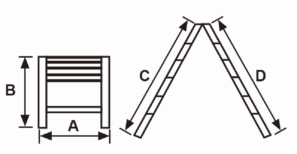 Equilateral A-frame aluminum telescopic extension multi-purpose ladder for household daily or industrial (3)