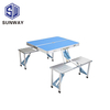 Aluminum lifetime collapsible folding picnic table and chairs