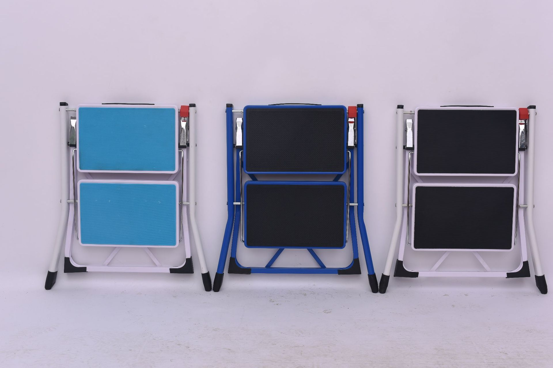 customized color two-step iron stepladder bench stair chair mini ladder portable home two-step ladder (8)