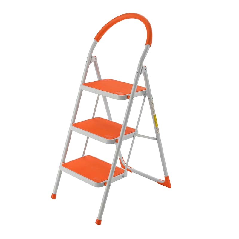 Folding steel EN131 househoul step ladder