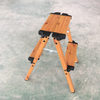 Wooden grain ladder aluminum folding 2 steps stool ladder