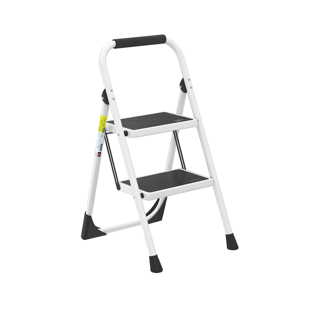 2 step ladders folding step stool stepladders sturdy steel ladder