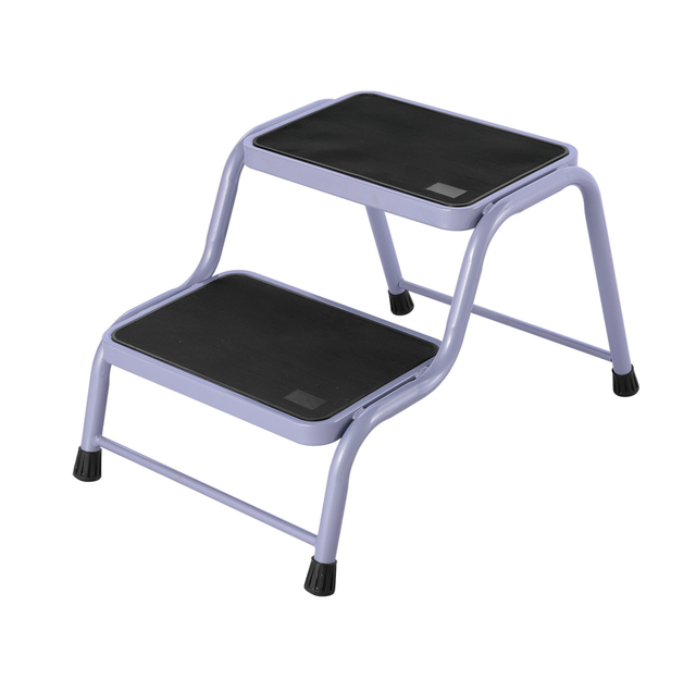 2 step steel stool ladder stair safe platform work stand hop up portable kick step stool