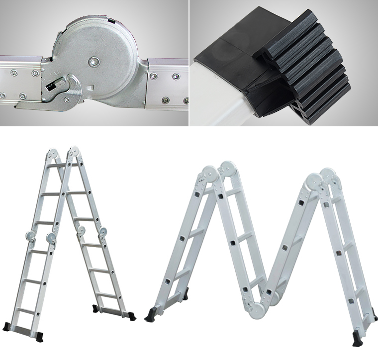 aluminum folding ladder rubber feet