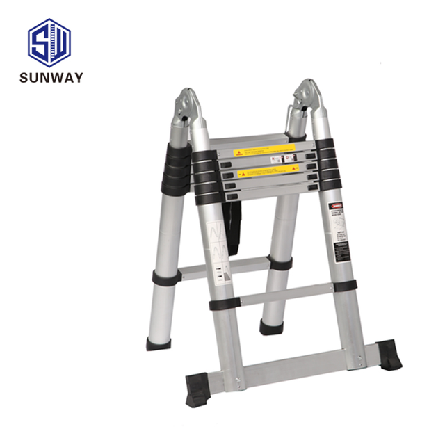 Double A frame ladders structure telescopic ladder