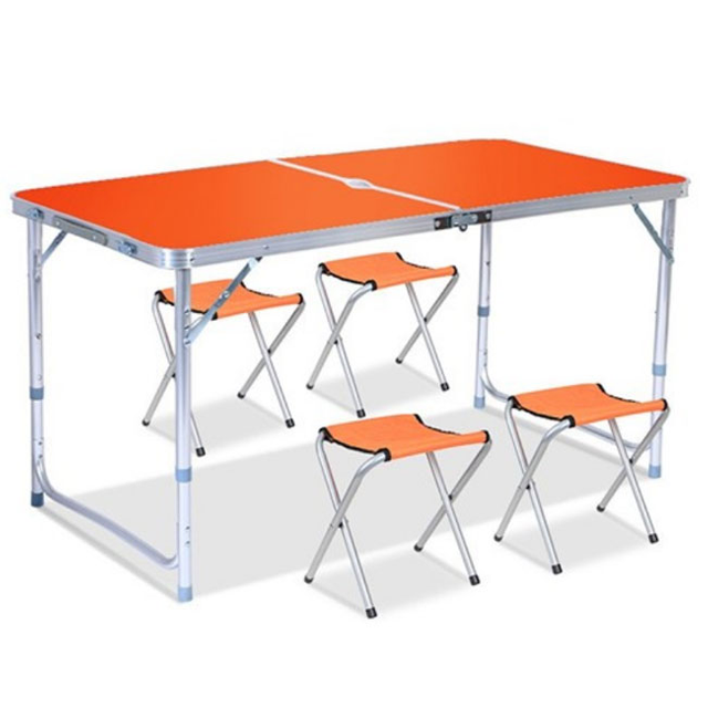 Portable lightweight adjustable foldable table outdoor aluminum camping table for picnic
