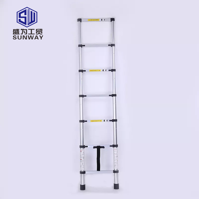 2m aluminum telescoping extension foldable ladder with 7 steps
