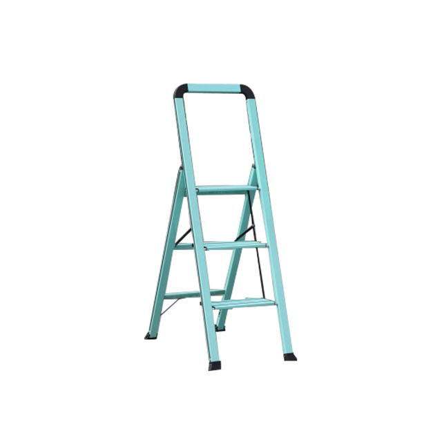 Portable household folding aluminum ladder customized green color