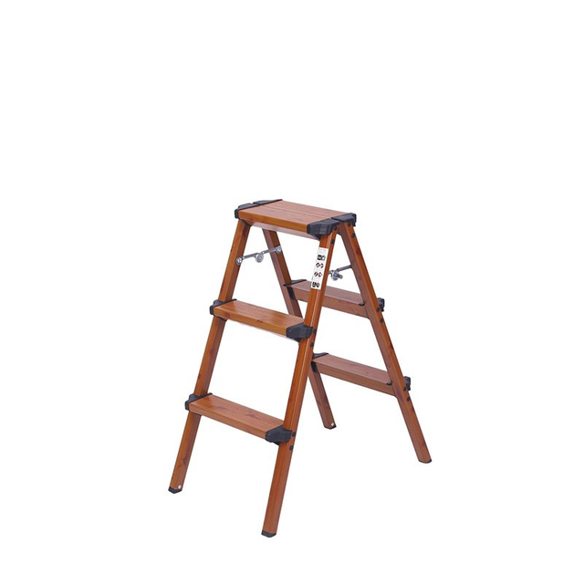 Aluminum 3 steps stool ladder wood spray color spray for wood ladder