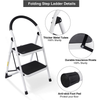 Portable heavy duty steel ladder 2 step folding step ladder for adults