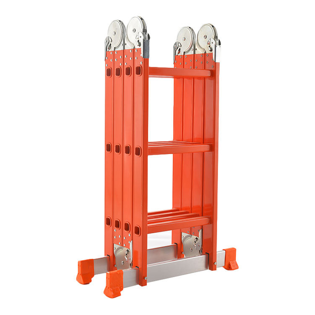 Spray red color big hinge aluminium multi function multi purpose folding ladder 