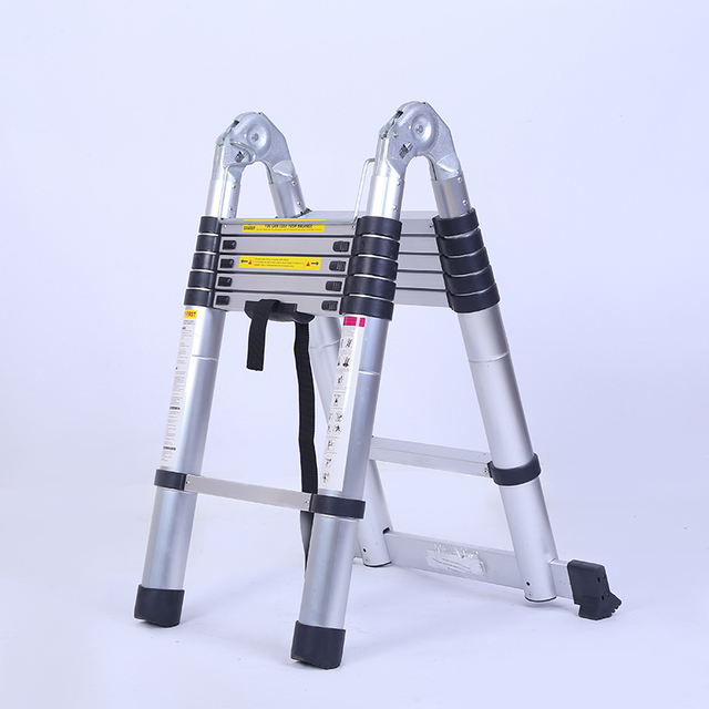3.8 m aluminum folding extension ladder portable multi-purpose folding A-frame ladder with hinges 12.5FT