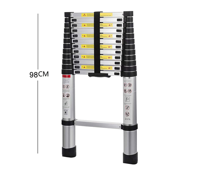 EN131 European Safety Standard Aluminum Telescopic Ladder 5m 13Steps