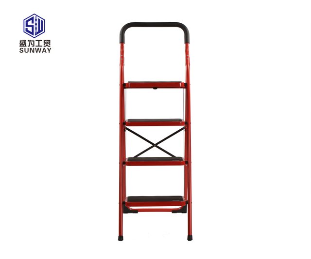 safety foldable 4 steps steel ladder iron ladder