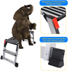 aluminum work platform step stool folding portable work bench with non-slip mat heavy duty with stabilizer bar