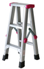 Folding aluminum household ladder double-sided adjustable step ladder