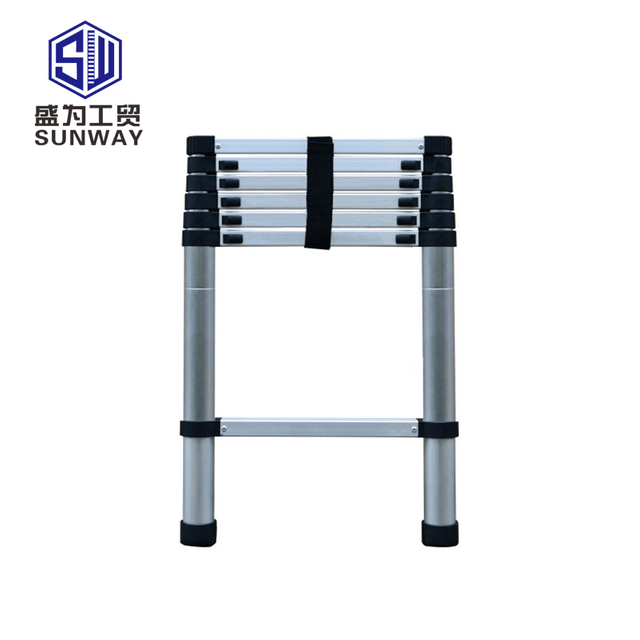 High quality 2m aluminum telescopic folding ladder extension ladder foldable step stairs