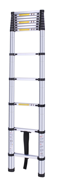 Aluminum telescoping telescopic extension ladder 330 Pound capacity 12.5 ft