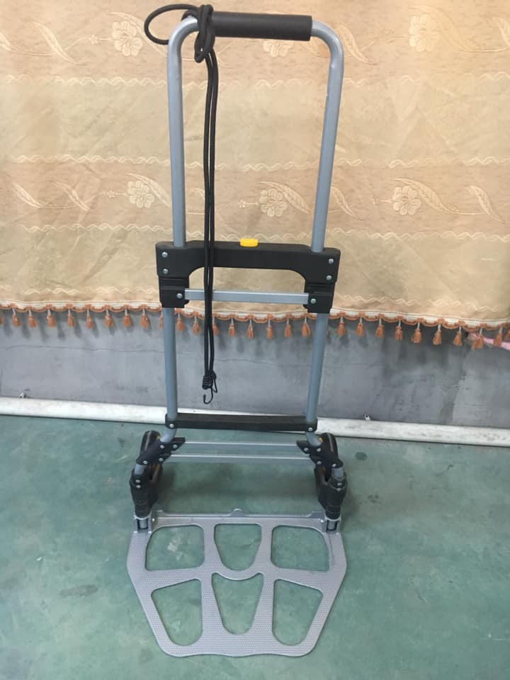 Max load 150kgs multipurpose hand push cart foldable aluminium trolley (7)