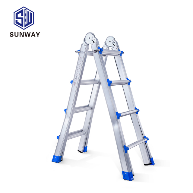 Aluminum safety lightweight little giant folding ladder 4*4 steps
