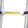 en131-6 standard aluminum telescopic ladder with stabilizer bar one button retraction ladder