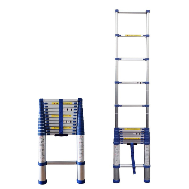 Good blue parts support aluminum telescopic lightweight ladder extension ladder