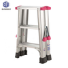Folding aluminum alloy household ladder double-sided adjustable step ladder