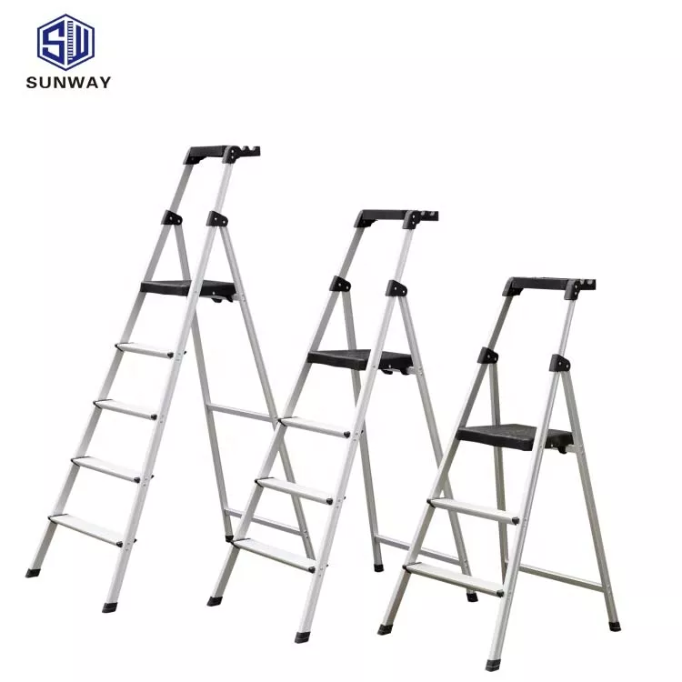 Plastic tool tray platform ladder lock 3456 step aluminum stool home ladder made in China