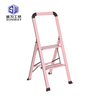 new design pink color household fold aluminum portable step ladder