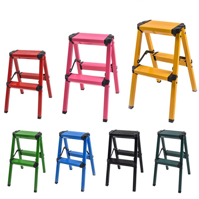 Colors household convenient wide aluminum folding step stool ladder