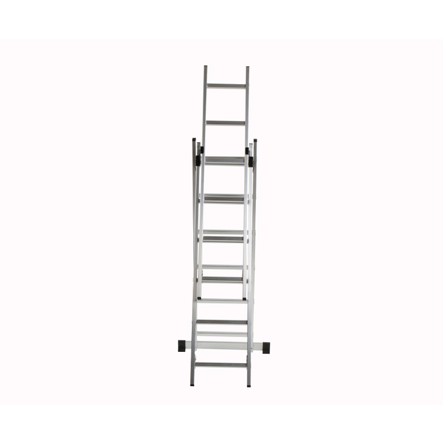 Collapsible aluminum combination step extension ladder 6 steps 3 section ladder for sale