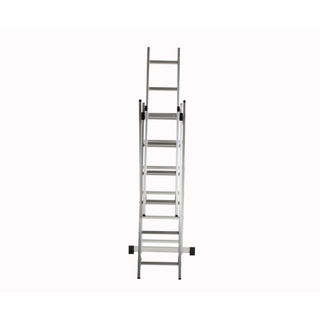 3 section multifunctional step aluminium extension combination ladders