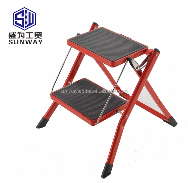 Mini 2 steps stainless steel foldable step ladder prices 
