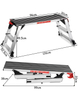Working platform ladder bench aluminium material ladder folding design ladder max load is 150kgs