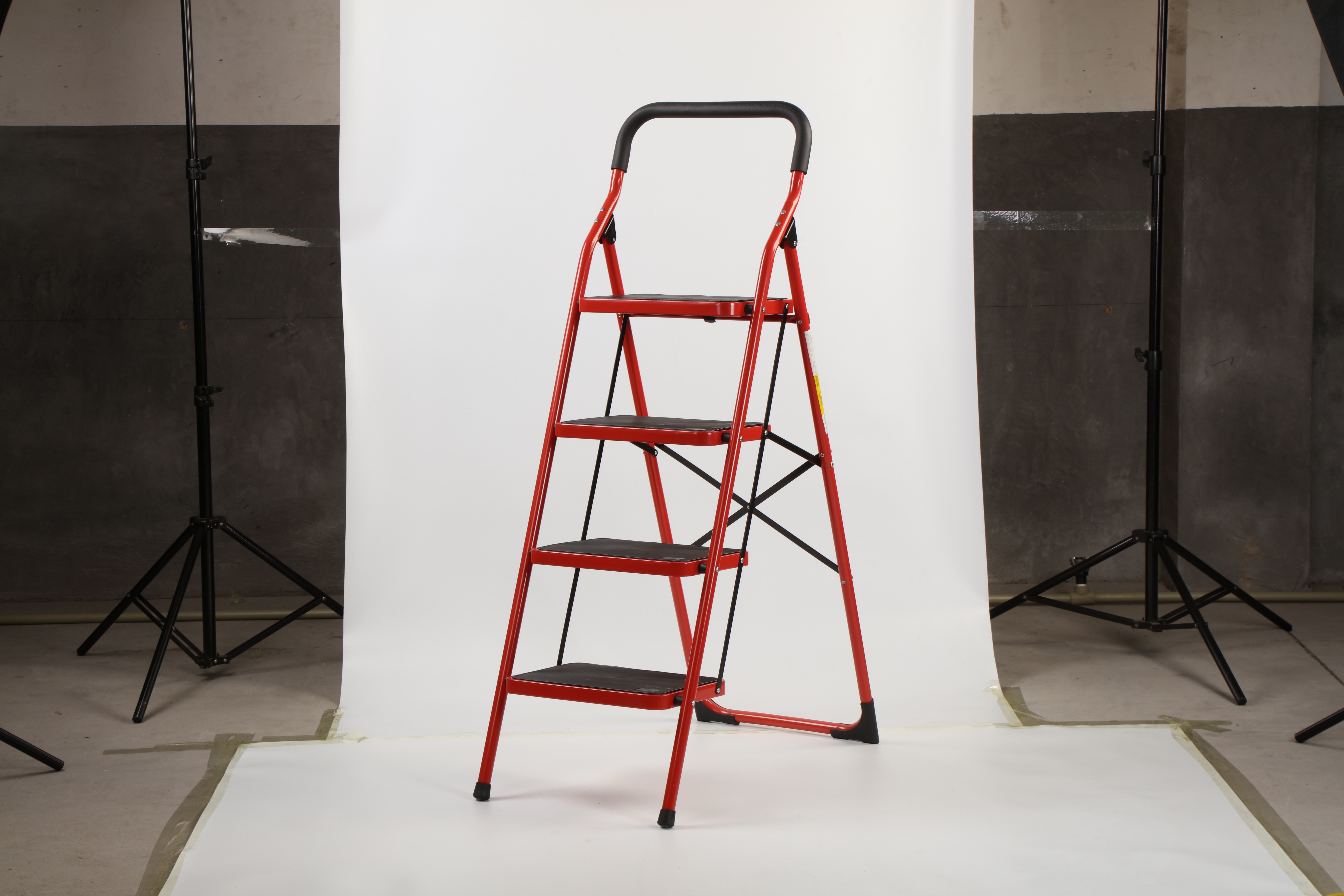 safety foldable 4 steps steel ladder iron ladder (5)