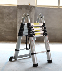 Multipurpose herringbone aluminum alloy engineering telescopic ladder